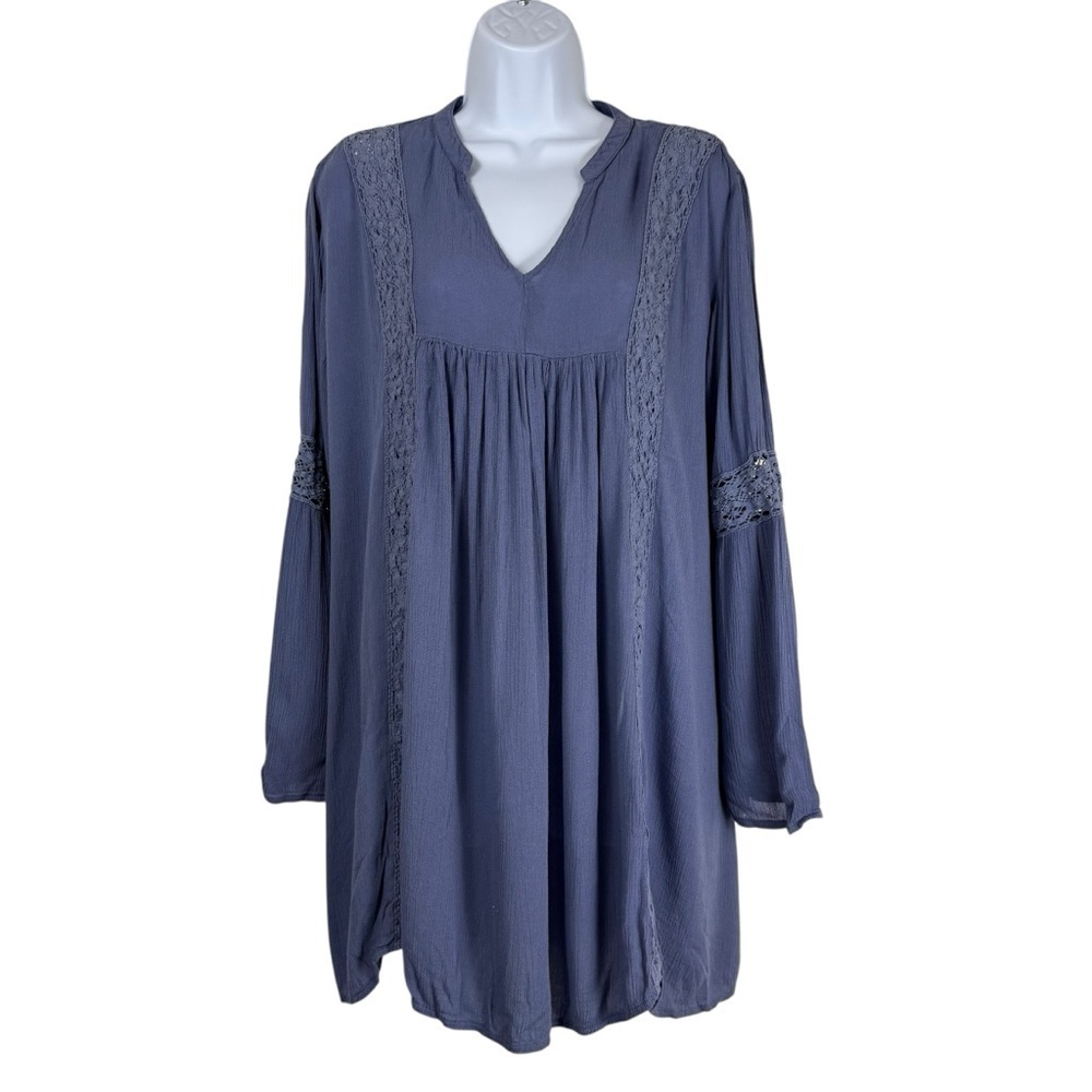 Elan Dress Womens Small Blue Flowy Peasant Periwinkle Babydoll Y2K Fairycore